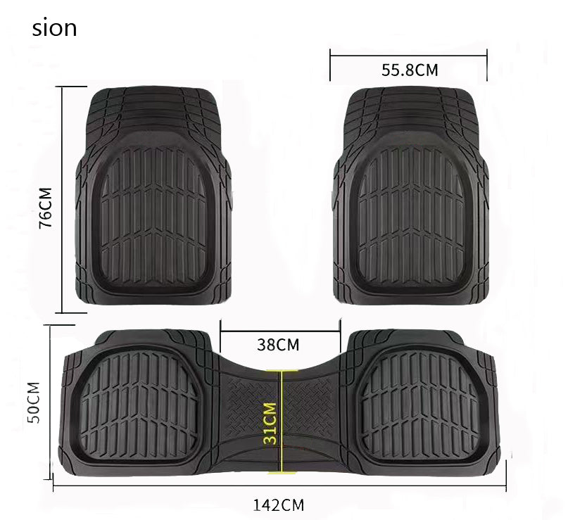 Floor Mats for Automobiles,Deep Dish All-Weather Car Mats, Waterproof Trim-To Fit Automotive Floor Mats for Cars Trucks SUV, Universal Floor Liner Car Accessories, Black, Full Set