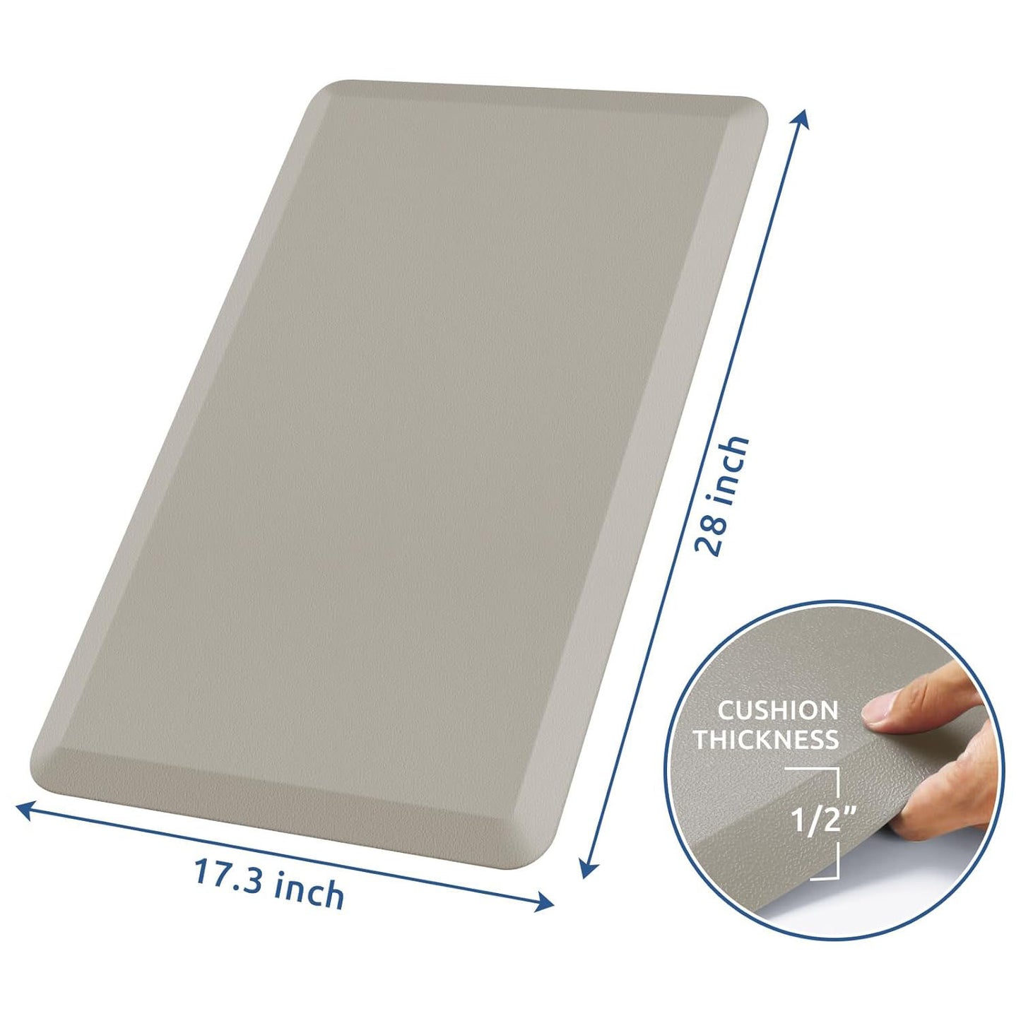 Astarin Kitchen Mat Cushioned Anti Fatigue Rug 17.3"x28" Waterproof Non Slip Standing Desk Mat Comfort Floor Mats for Kitchen House Sink