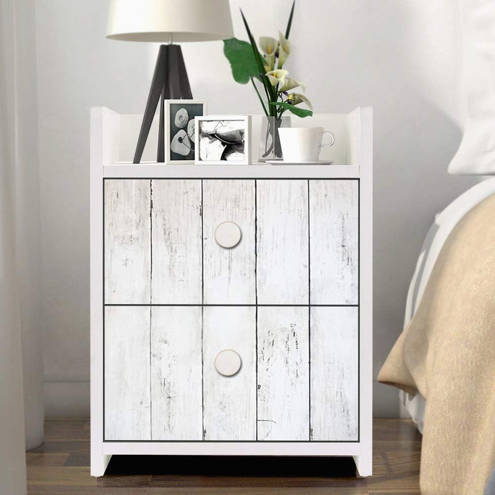 Astarin Peel and Stick Wallpaper Wood Contact Paper White Shiplap Wall Paper Peel and Stick Modern Rustic Wood Removable Waterproof Self Adhesive Wallpapers for Cabinets Bedroom Bathroom 78.7"x17.7"